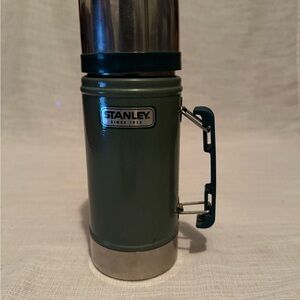 Stanley Classic Green Thermos with Metal Accents